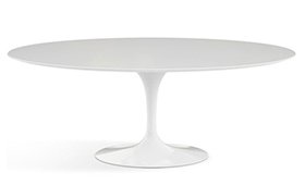Mesa de comedor ovalada moderna mármol y metal Neptur