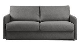 Sofá cama tapizado negro antimanchas Kymoon