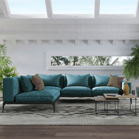 Decora tu salón con un sofá con chaise longue