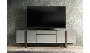 Mueble TV moderno roble y laca Enrico
