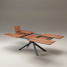 4x4 Ozzio: una mesa expansible con un diseño cautivador