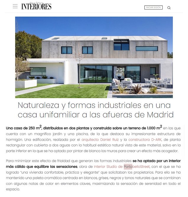 Naturaleza y formas industriales en una casa unifamiliar a las afueras de  Madrid Octubre 2021 referencias a portobellostreet