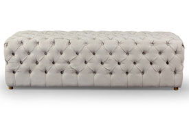 Taburete pie de cama lavardens vintage Artisan tufted