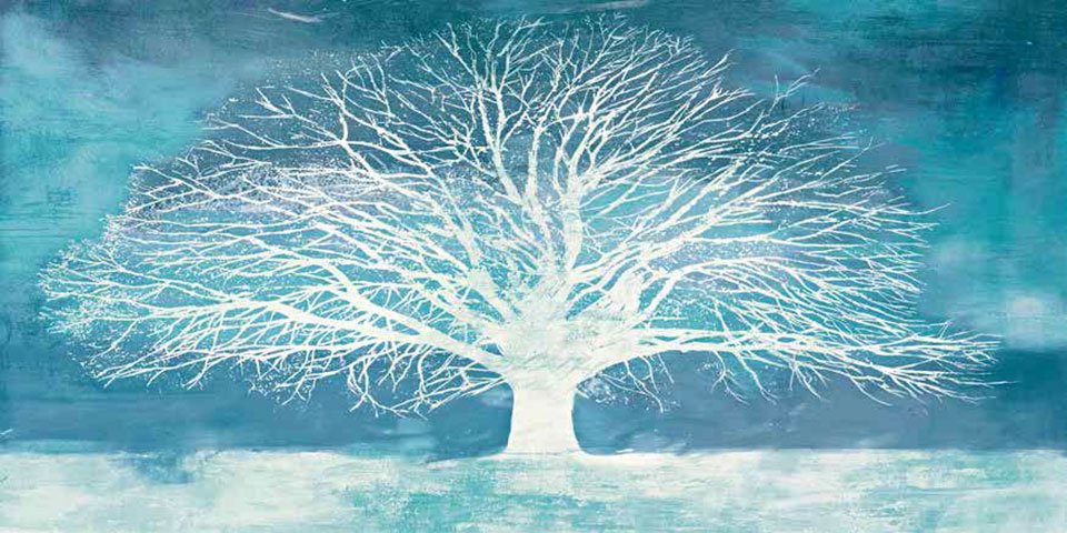 Cuadro canvas aquamarine tree