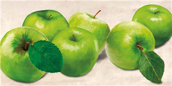 Cuadro canvas green apples
