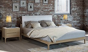Dormitorio tapizado nórdico Dalarna