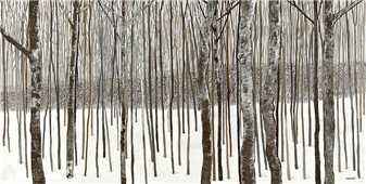 Cuadro canvas woods in  winter