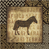 Cuadro canvas african wild zebra