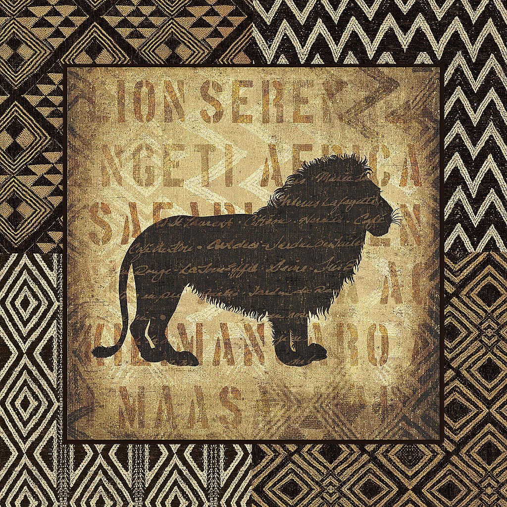 Cuadro canvas african wild lion