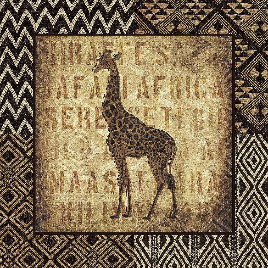 Cuadro canvas african wild giraffe