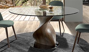 Mesa de comedor redonda de diseño Vanya