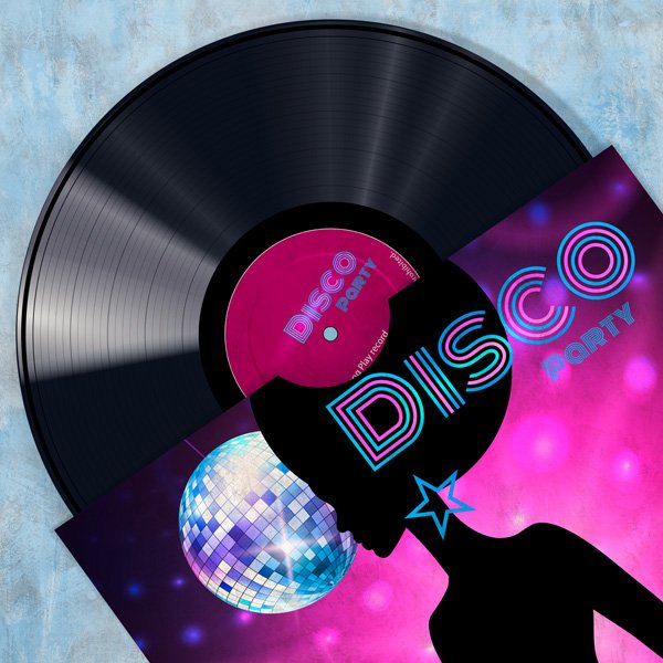 Cuadro canvas vinyl club disco
