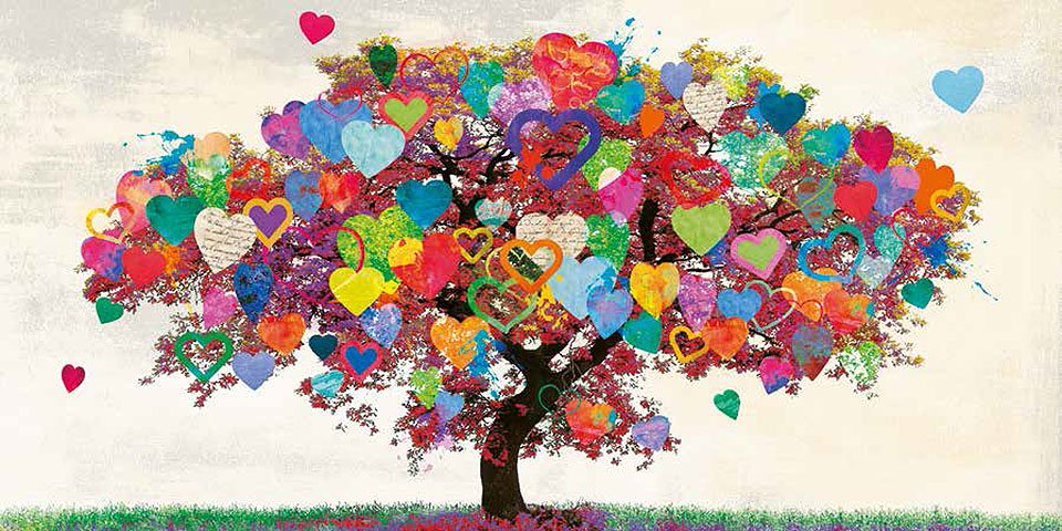 Cuadro canvas tree of love