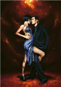 Cuadro canvas held in tango