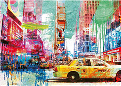 Cuadro canvas taxis in times square 2.0