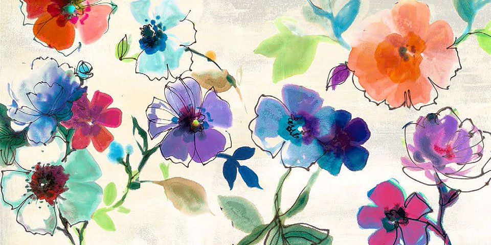 Cuadro canvas floral fantasy