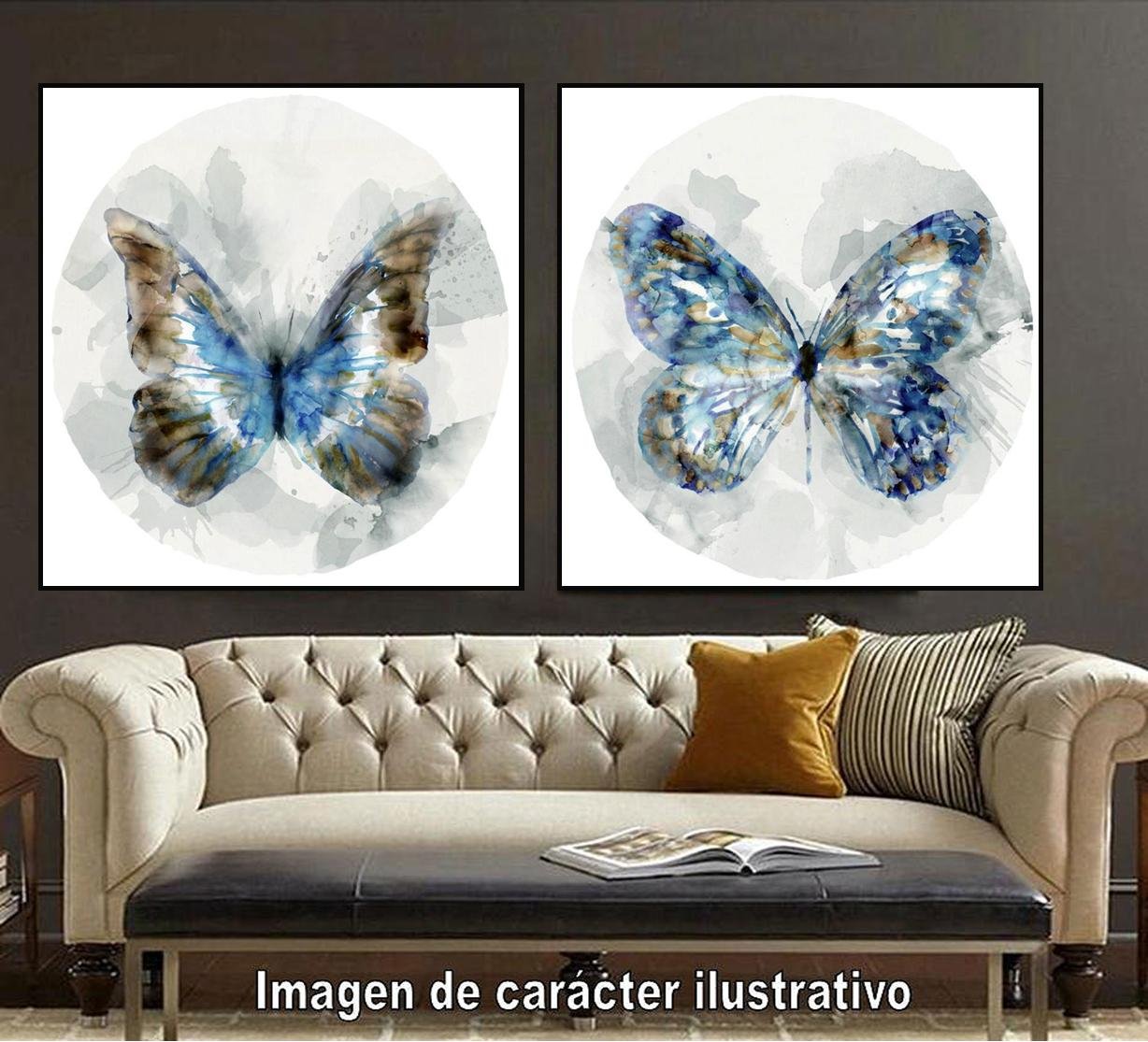 Cuadro canvas indigo butterfly III
