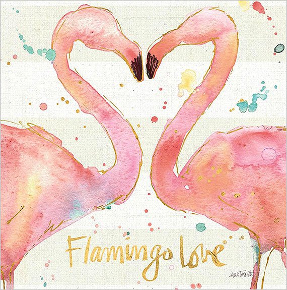 Cuadro canvas flamingo fever