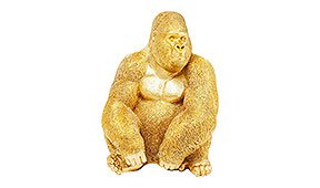 Figura decorativa Monkey Gorilla Side XL Gold