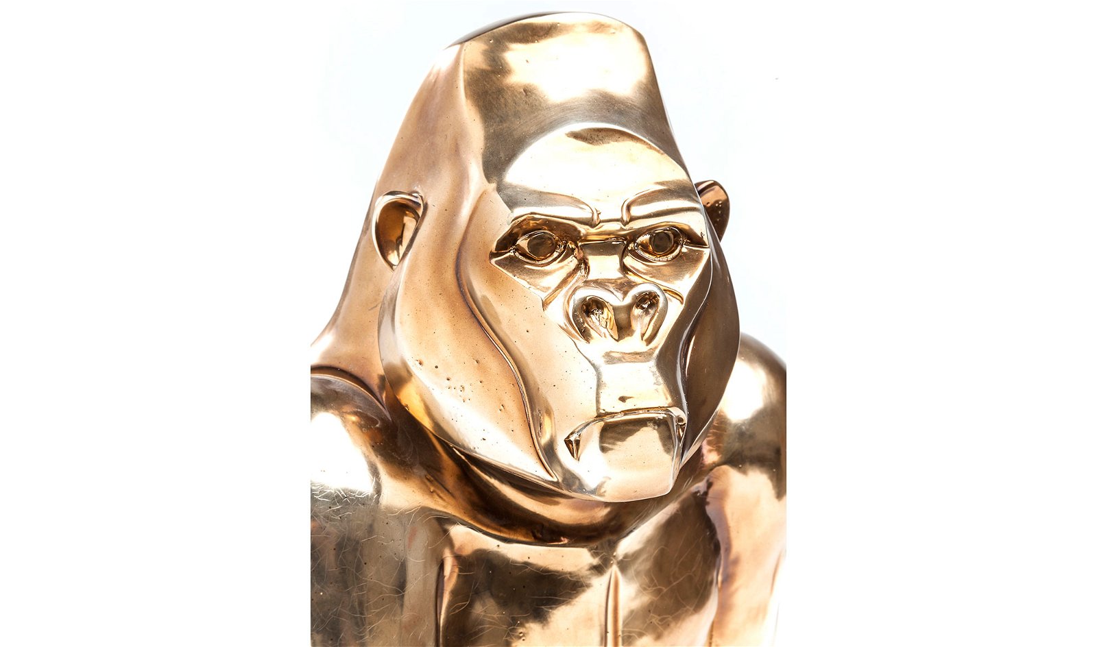 Figura decorativa Gorila dorado