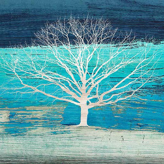 Cuadro canvas treescape azure