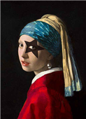 Cuadro canvas girl with skull hearring