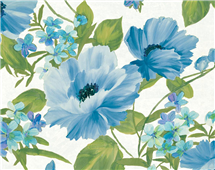 Cuadro canvas summer poppies blue