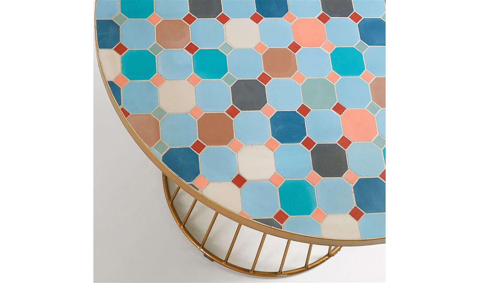 Mesa de comedor mosaico multicolor Alse