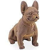 Figura decorativa bulldog sentado