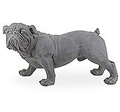 Figura decorativa bulldog gris