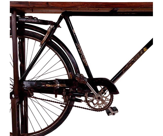 Consola base bicicleta negra Kalbe
