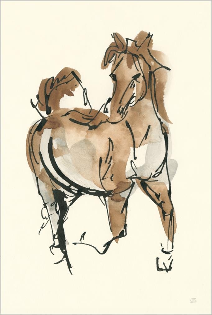Cuadro canvas sketchy horse V
