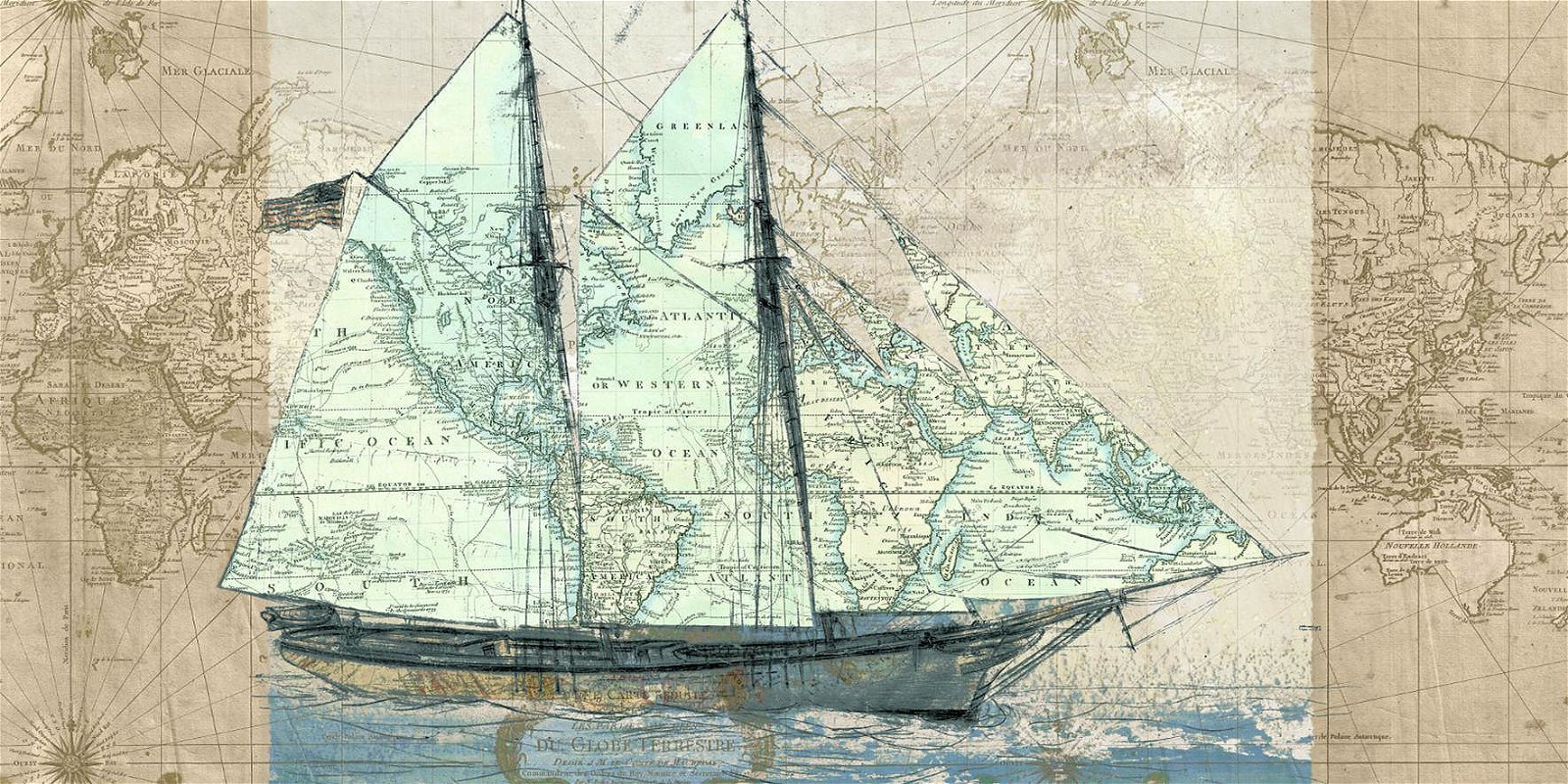 Cuadro canvas sailing to the seas