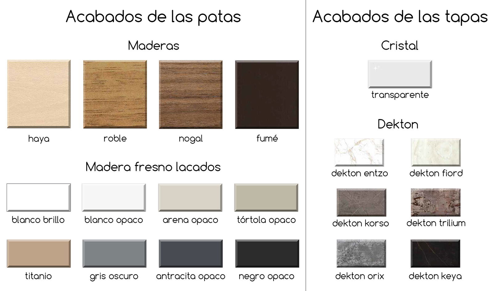 Mesa de comedor rectangular cristal August