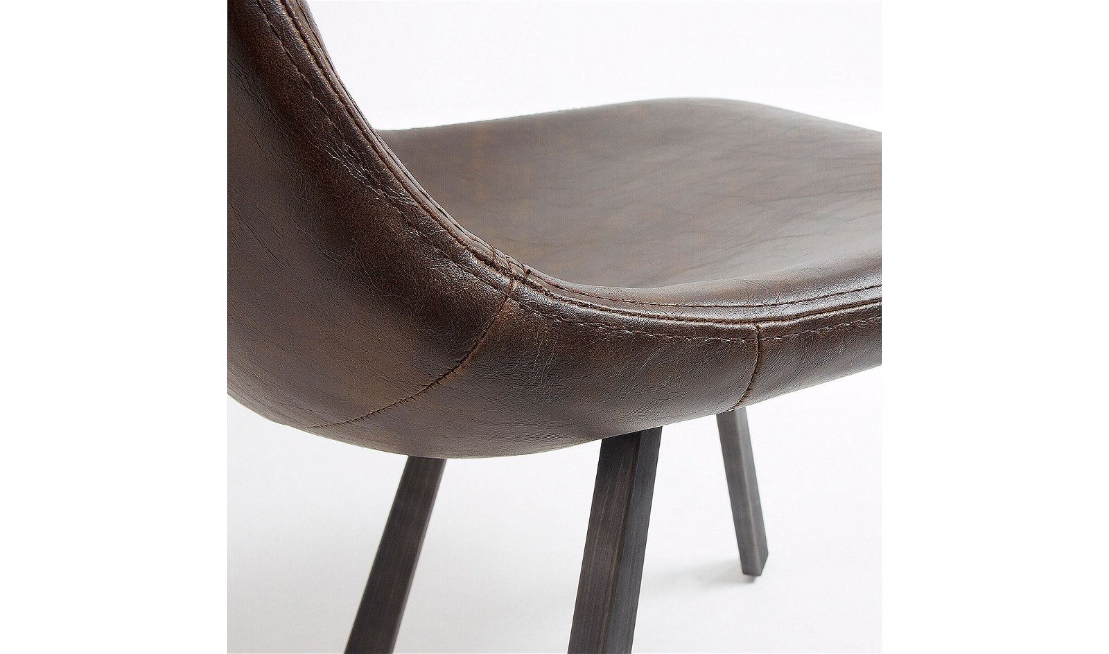 set 4 silla marrón oscuro vintage Crat