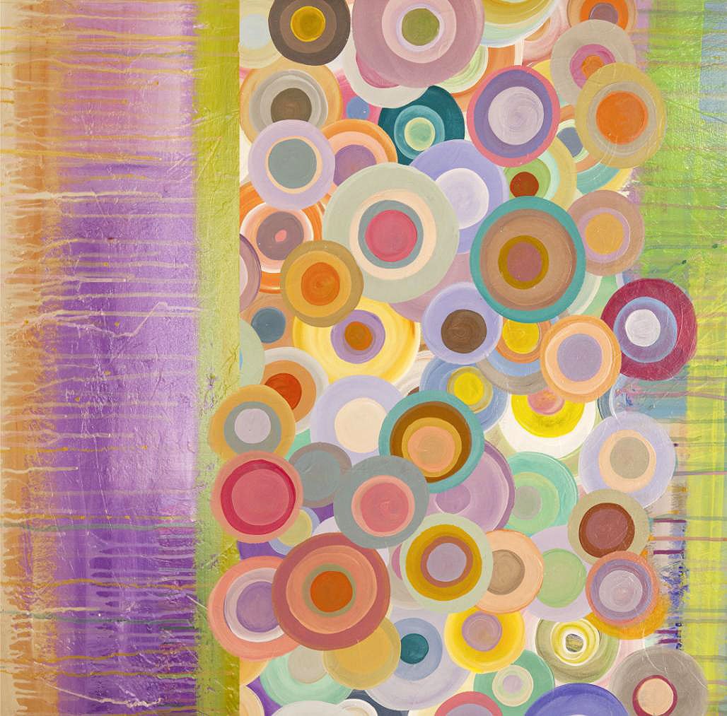 Cuadro canvas abstracto primavera pop II