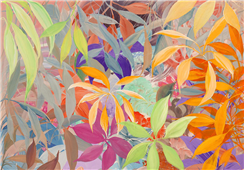 Cuadro canvas abstracto jungla de color