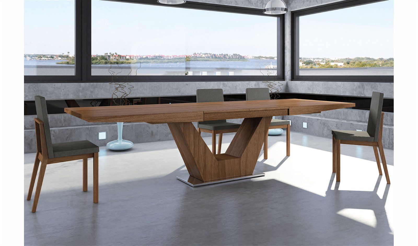 Mesa de comedor extensible de diseño Verona