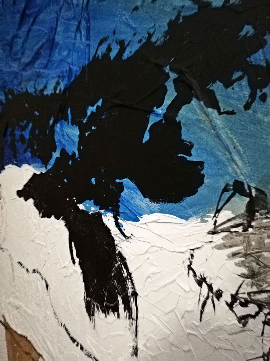 Cuadro pintura original blue moon