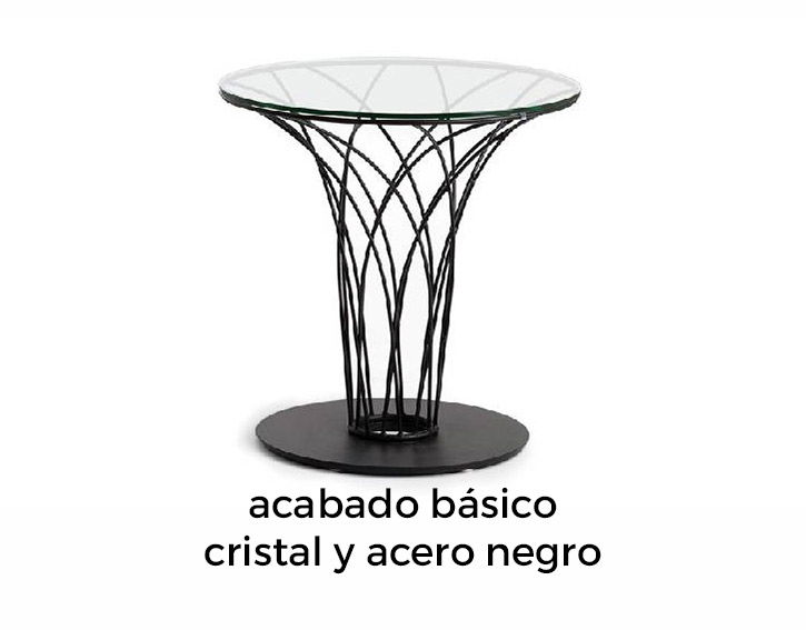 Mesa de rincón acero y cristal Kadom