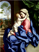 Cuadro canvas la virgen y el infante abrazados
