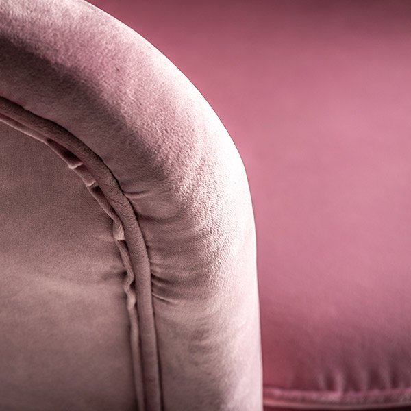 Butaca de diseño rosa Vantine