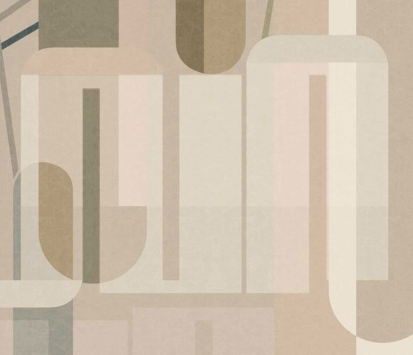 Papel pintado textil lienzo autoadhesivo Bauhaus