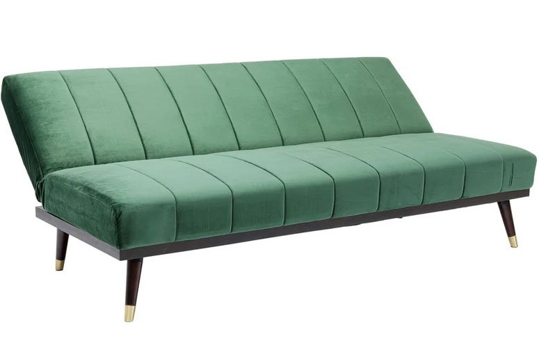 Sofá  cama tapizado verde Whisky
