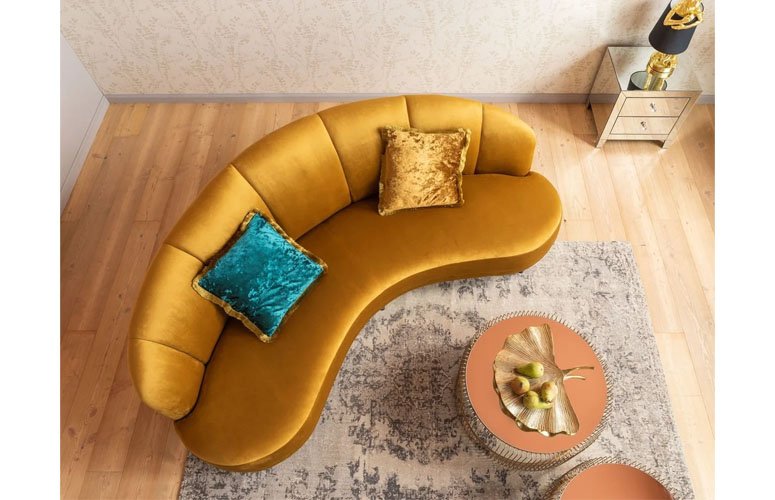 Sofá Dschinn tapizado marrón 233 cm