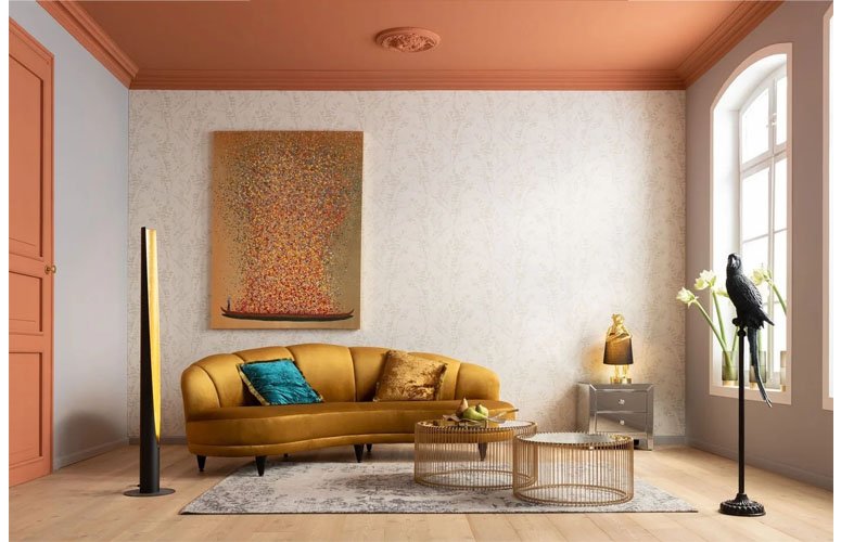 Sofá Dschinn tapizado marrón 233 cm