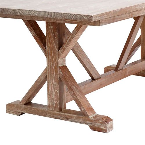 Mesa comedor madera mindi gris rozado