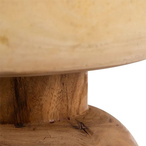 Mesa auxiliar madera suar forma copa invertida