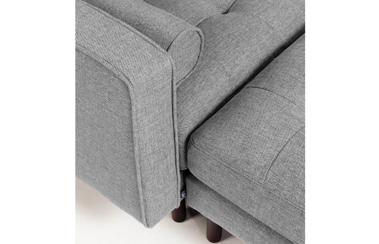 Sofá Debra chaise loungue gris claro 222 cms