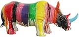Rinoceronte multicolor de poliresina